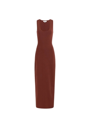 CAYET Nelly ribbed-knit maxi dress - Brown