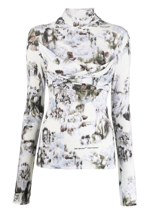 Off-White Pattern print long-sleeve T-shirt - Grey
