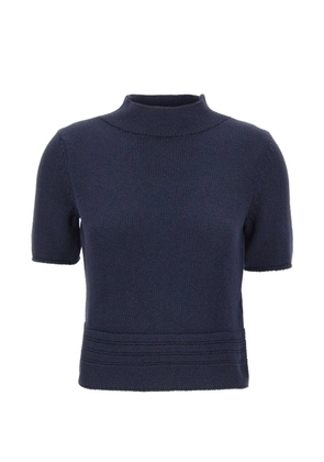 Gran Sasso braided short-sleeve sweater - Blue