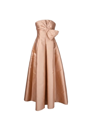 Alberta Ferretti bow-detail maxi dress - Neutrals