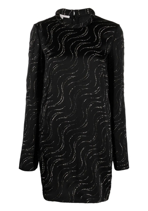 Stella McCartney rhinestone embellished shift dress - Black