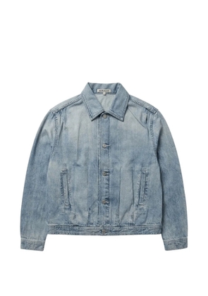 Auralee faded-effect button-up denim jacket - Blue