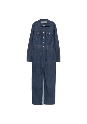 7 For All Mankind Utility front-slit maxi denim dress - Blue