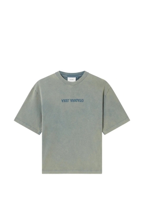 Axel Arigato logo-print acid-wash T-shirt - Blue