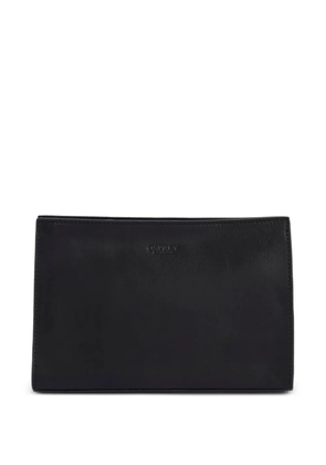 Osprey Carter logo-debossed leather wash bag - Black
