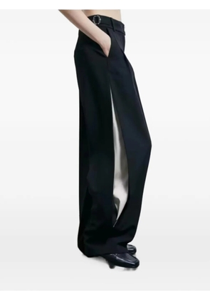 Patrizia Pepe buckle-detail side-slit trousers - Black