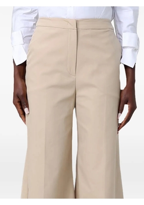 Hanita pressed-crease wide-leg trousers - Neutrals