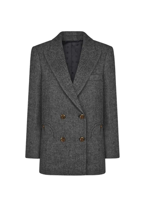 Blazé Milano Everyday herringbone double-breasted blazer - Black