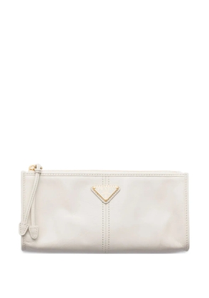 Prada leather pouch - White
