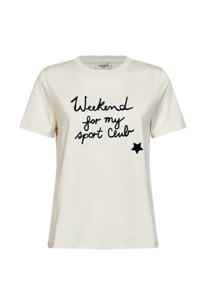 Weekend Max Mara logo-print cotton T-shirt - Neutrals