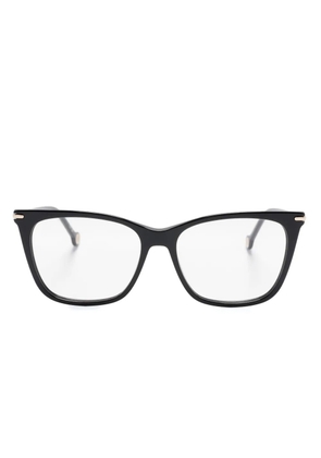 Carolina Herrera logo-engraved cat-eye glasses - Black
