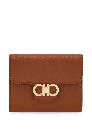 Ferragamo Gancini pebbled wallet - Brown