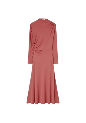 RETORI draped mock-neck midi dress - Pink