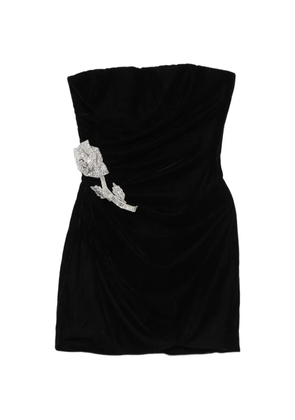 Adamaris crystal-embellished strapless mini dress - Black
