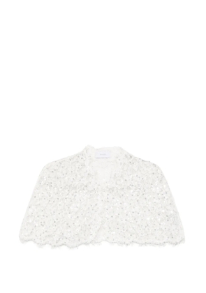 Adamaris sequin-embroidered lace jacket - White
