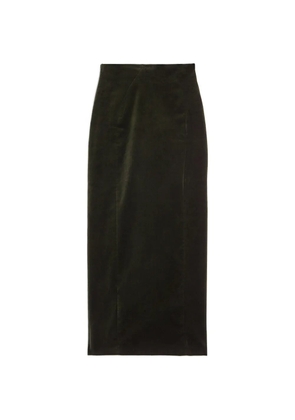 Jil Sander high-waist velvet maxi skirt - Green