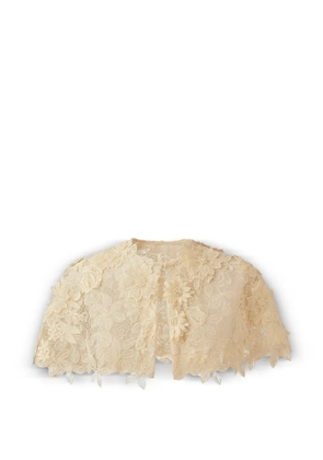 Gemy Maalouf floral-lace bolero - Neutrals