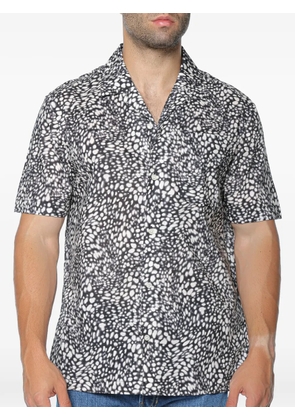 Michael Kors stingray-print camp-collar shirt - Black