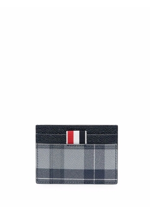 Thom Browne tartan-print cardholder - Grey