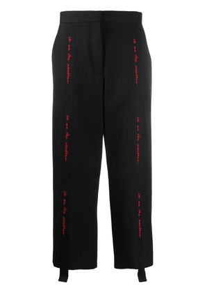 Stella McCartney WATW embroidered-tape tailored trousers - Black
