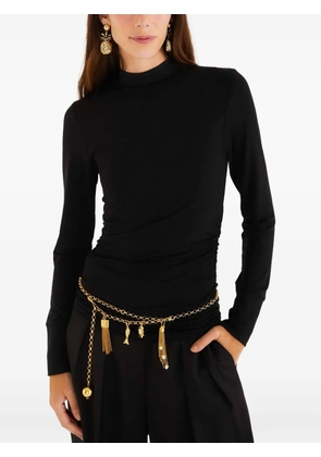 FARM Rio high-neck ruched top - Black