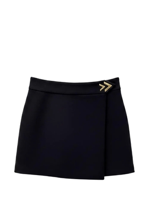 Valentino Garavani VLogo-detail wrap mini skirt - Black