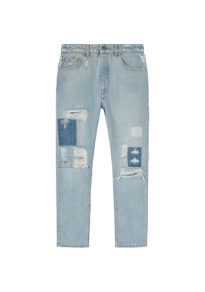 Palm Angels distressed patchwork jeans - Blue