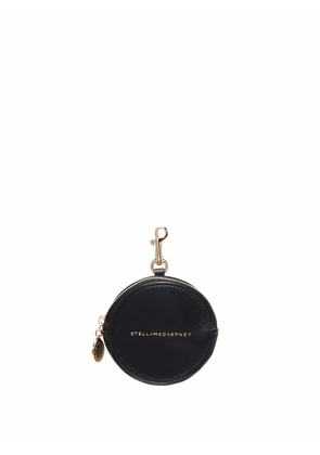 Stella McCartney logo print circular coin purse - Black