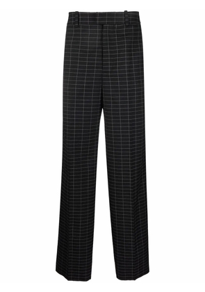 Off-White grid pattern straight leg trousers - Black