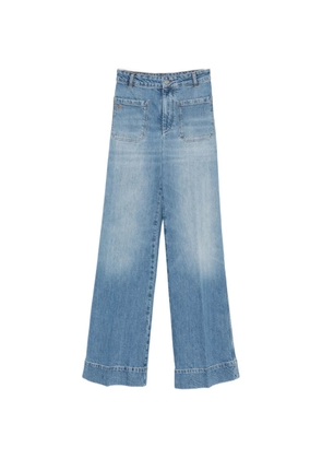 Victoria Beckham Alina patch-pocket wide-leg jeans - Blue