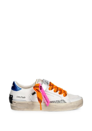 Crime London glitter-detail touch-strap sneakers - White