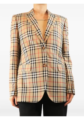 Burberry Pre-Owned wool single-breasted blazer - Neutrals