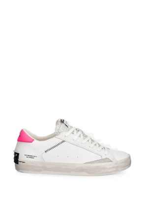 Crime London snakeskin-effect panelled sneakers - White