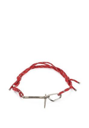DSQUARED2 two-tone logo-engraved paracord belt - Silver