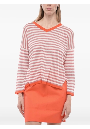 Why Ci striped V-neck sweater - Neutrals