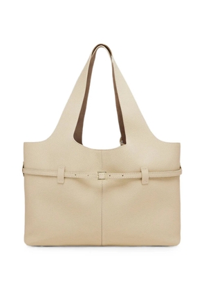 Manu Atelier Cambos Cabas leather tote bag - Neutrals