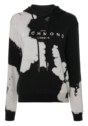 John Richmond logo-print cotton hoodie - Grey