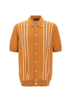 Gran Sasso striped-detail shirt - Orange