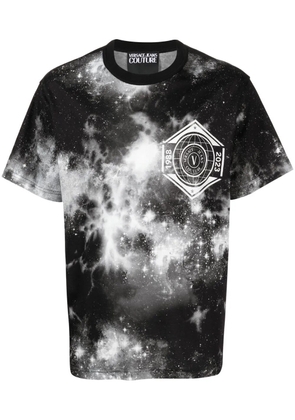 Versace Jeans Couture logo tie-dye T-shirt - Black