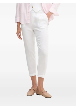 Benetton pleated cropped trousers - White
