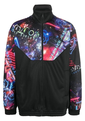 Versace Jeans Couture logo digital-print bomber jacket - Black