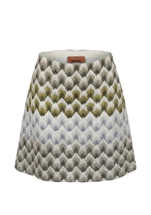 Missoni zigzag-knit A-line mini skirt - Green