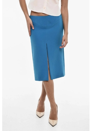 DSQUARED2 front-slit midi skirt - Blue