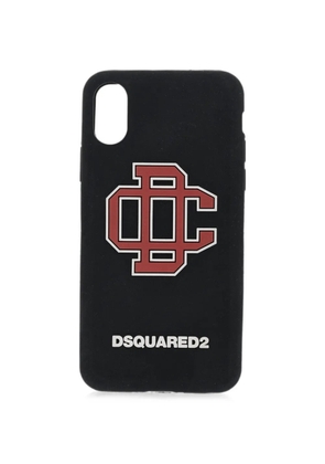DSQUARED2 logo-print iPhone X cover - Black