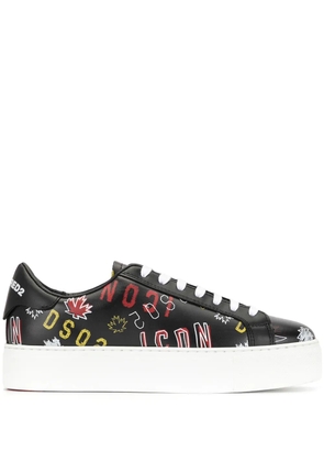 DSQUARED2 Icon print sneakers - Black