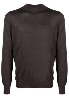 Barba high-neck virgin-wool jumper - Brown