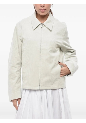Post Archive Faction velour-effect shirt jacket - Grey