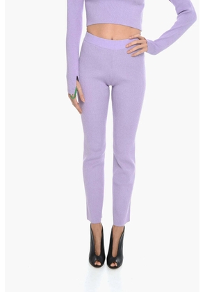 HERSKIND ribbed-knit legging trousers - Purple