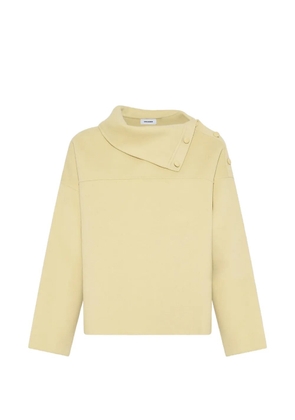 Yves Salomon funnel-neck button-detail blouse - Yellow