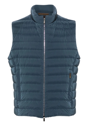 Moorer stand-up collar padded gilet - Blue